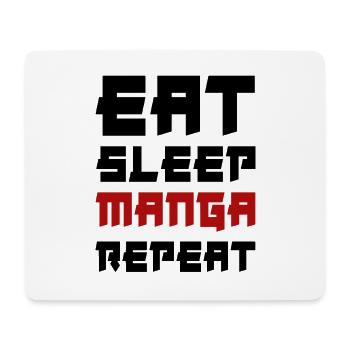 Eat Sleep Manga Repeat - Mousepad (Querformat) - Weiß - Vorne