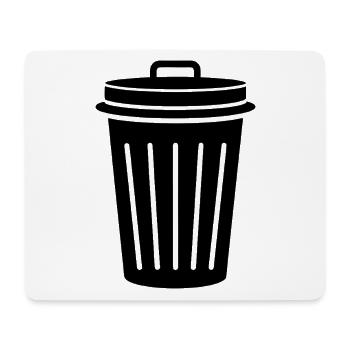 Trash Can - Mouse Pad (horizontal) - white - Front
