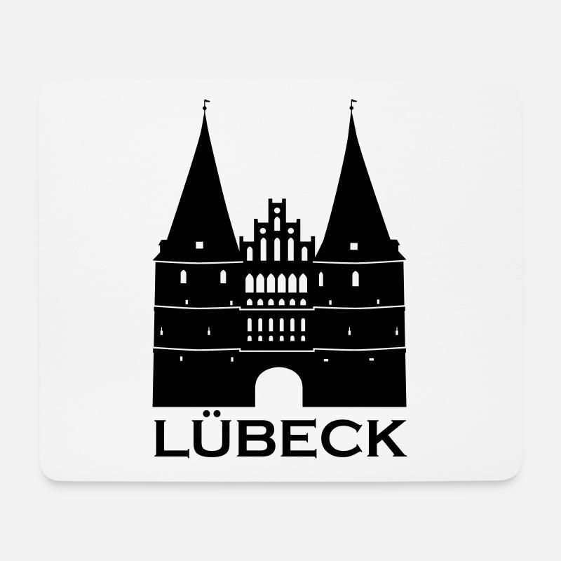 Lübeck, Holstentor - Mousepad (Querformat) - Weiß