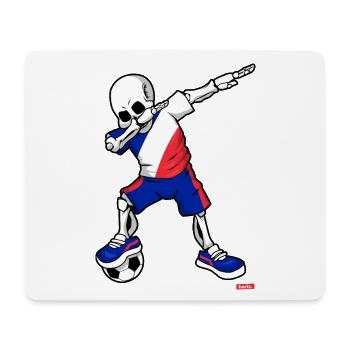 Fussball Dab Skelett Frankreich HARIZ Fussball Dab - Mousepad (Querformat) - Weiß - Vorne