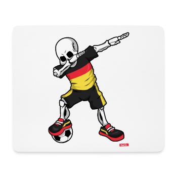 Fussball Dab Skelett Deutschland HARIZ Fussball Da - Mousepad (Querformat) - Weiß - Vorne