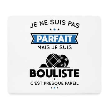 Pas parfait mais bouliste c'est presque pareil - Tapis de souris (format paysage) - blanc - Devant