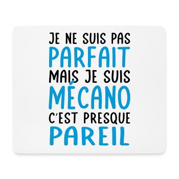 Je ne suis pas parfait mais je suis mécano - Tapis de souris (format paysage) - blanc - Devant