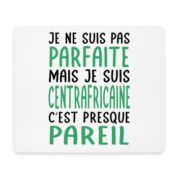 Pas parfaite mais je suis Centrafricaine - Tapis de souris (format paysage) - blanc - Devant