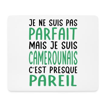 Je ne suis pas parfait mais je suis Camerounais - Tapis de souris (format paysage) - blanc - Devant