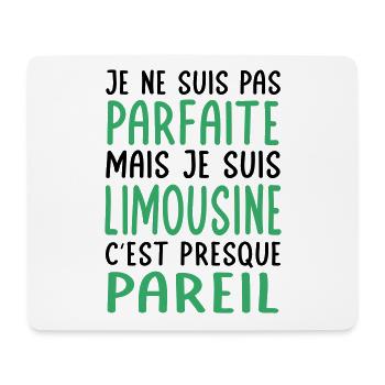 Je ne suis pas parfaite mais je suis Limousine - Tapis de souris (format paysage) - blanc - Devant