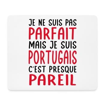 Je ne suis pas parfait mais je suis Portugais - Tapis de souris (format paysage) - blanc - Devant