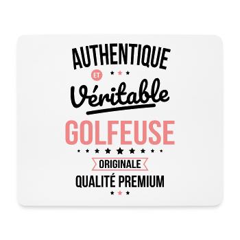Authentique et véritable golfeuse - Originale - Tapis de souris (format paysage) - blanc - Devant