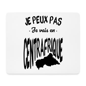Je peux pas je vais en Centrafrique - Tapis de souris (format paysage) - blanc - Devant
