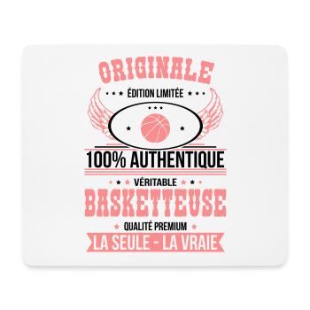 Authentique et véritable basketteuse - Originale - Tapis de souris (format paysage) - blanc - Devant