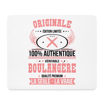Authentique et véritable boulangère - Originale - Tapis de souris (format paysage) - blanc - Devant