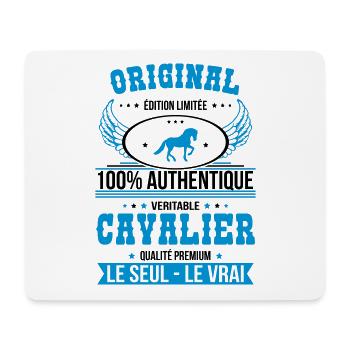 Authentique et véritable cavalier - Original - Tapis de souris (format paysage) - blanc - Devant