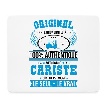 Authentique et véritable cariste - Original - Tapis de souris (format paysage) - blanc - Devant