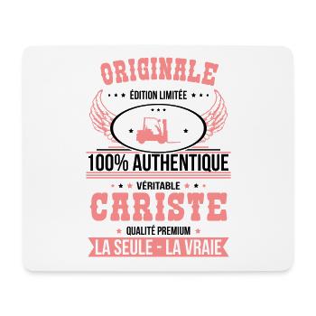 Authentique et véritable cariste - Originale - Tapis de souris (format paysage) - blanc - Devant