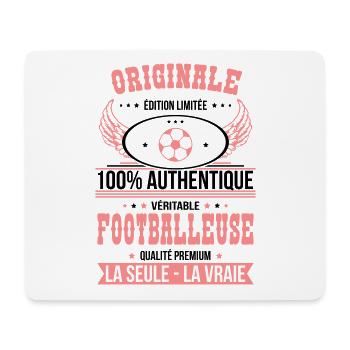 Authentique et véritable footballeuse - Originale - Tapis de souris (format paysage) - blanc - Devant