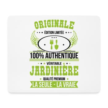 Authentique et véritable jardinière - Originale - Tapis de souris (format paysage) - blanc - Devant