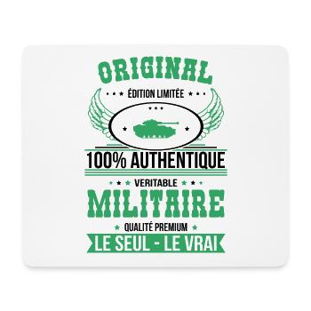 Authentique et véritable militaire - Original - Tapis de souris (format paysage) - blanc - Devant