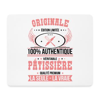 Authentique et véritable pâtissière - Originale - Tapis de souris (format paysage) - blanc - Devant