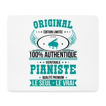 Authentique et véritable pianiste - Original - Tapis de souris (format paysage) - blanc - Devant