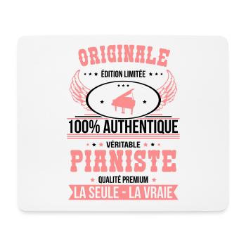 Authentique et véritable pianiste - Originale - Tapis de souris (format paysage) - blanc - Devant