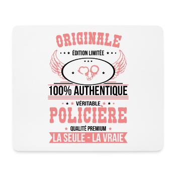 Authentique et véritable policière - Originale - Tapis de souris (format paysage) - blanc - Devant