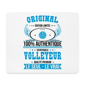 Authentique et véritable volleyeur - Original - Tapis de souris (format paysage) - blanc - Devant