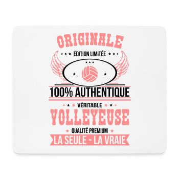 Authentique et véritable volleyeuse - Originale - Tapis de souris (format paysage) - blanc - Devant