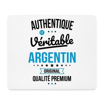 Authentique et véritable Argentin - Original - Tapis de souris (format paysage) - blanc - Devant