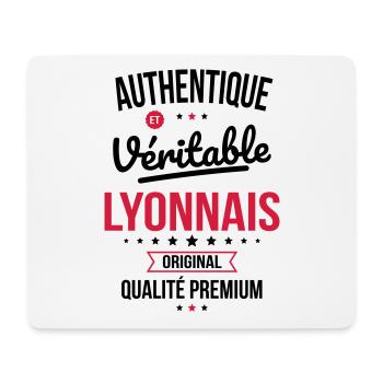 Authentique et véritable Lyonnais - Original - Tapis de souris (format paysage) - blanc - Devant