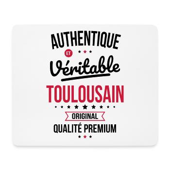 Authentique et véritable Toulousain - Original - Tapis de souris (format paysage) - blanc - Devant