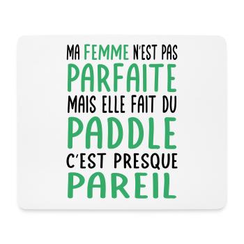 Meine Frau nicht perfekt, aber sie paddelt - Mousepad (Querformat) - Weiß - Vorne