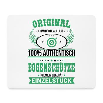 Bogenschütze Original 100% Authentisch Einzelstück - Mousepad (Querformat) - Weiß - Vorne
