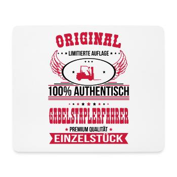 Gabelstaplerfahrer - Original 100% Authentisch - Mousepad (Querformat) - Weiß - Vorne