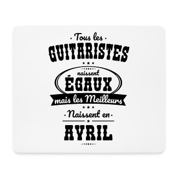 Guitaristes égaux meilleurs naissent en Avril - Tapis de souris (format paysage) - blanc - Devant
