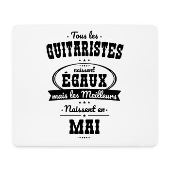 Guitaristes égaux meilleurs naissent en Mai - Tapis de souris (format paysage) - blanc - Devant