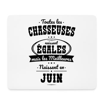 Chasseuses égales meilleures naissent en Juin - Tapis de souris (format paysage) - blanc - Devant