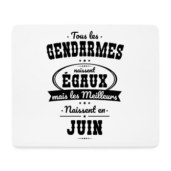 Gendarmes égaux meilleurs naissent en Juin - Tapis de souris (format paysage) - blanc - Devant