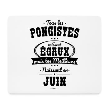 Pongistes égaux meilleurs naissent en Juin - Tapis de souris (format paysage) - blanc - Devant