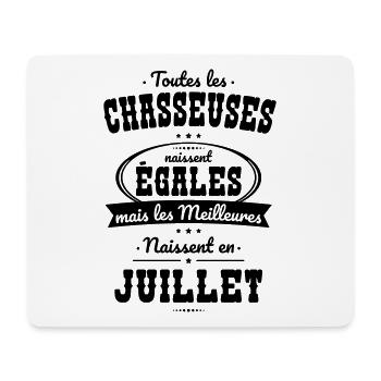 Chasseuses égales meilleures naissent en Juillet - Tapis de souris (format paysage) - blanc - Devant