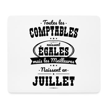 Comptables égales meilleures naissent en Juillet - Tapis de souris (format paysage) - blanc - Devant