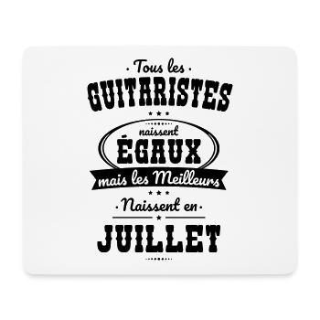 Guitaristes égaux meilleurs naissent en Juillet - Tapis de souris (format paysage) - blanc - Devant