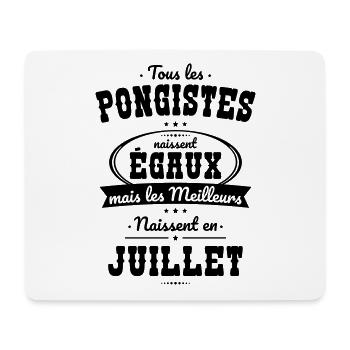 Pongistes égaux meilleurs naissent en Juillet - Tapis de souris (format paysage) - blanc - Devant