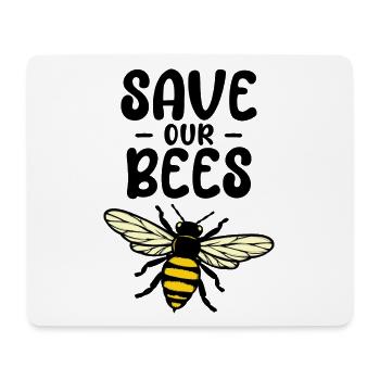 Bee Environmental Statement Species Protection Animal Welfare - Mouse Pad (horizontal) - white - Front