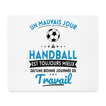 Mauvais jour de handball mieux que journée travail - Tapis de souris (format paysage) - blanc - Devant