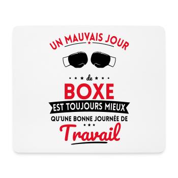 Mauvais jour de boxe mieux que journée travail - Tapis de souris (format paysage) - blanc - Devant