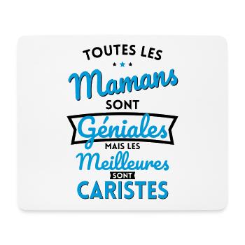 Mamans sont géniales les meilleures sont Caristes - Tapis de souris (format paysage) - blanc - Devant