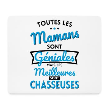 Mamans géniales les meilleures sont Chasseuses - Tapis de souris (format paysage) - blanc - Devant