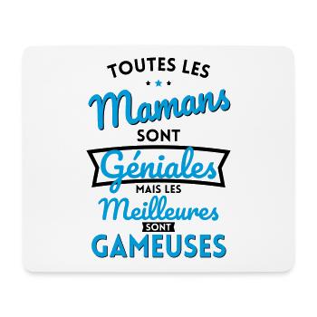 Mamans sont géniales les meilleures sont Gameuses - Tapis de souris (format paysage) - blanc - Devant