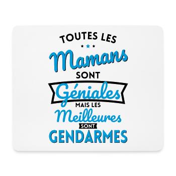Mamans sont géniales les meilleures sont Gendarmes - Tapis de souris (format paysage) - blanc - Devant