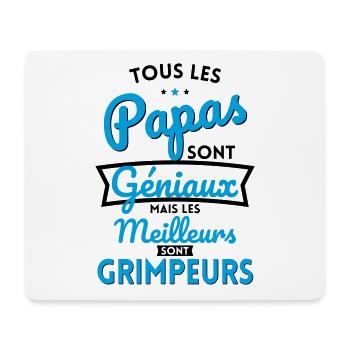 Papas géniaux mais les meilleurs sont Grimpeurs - Tapis de souris (format paysage) - blanc - Devant